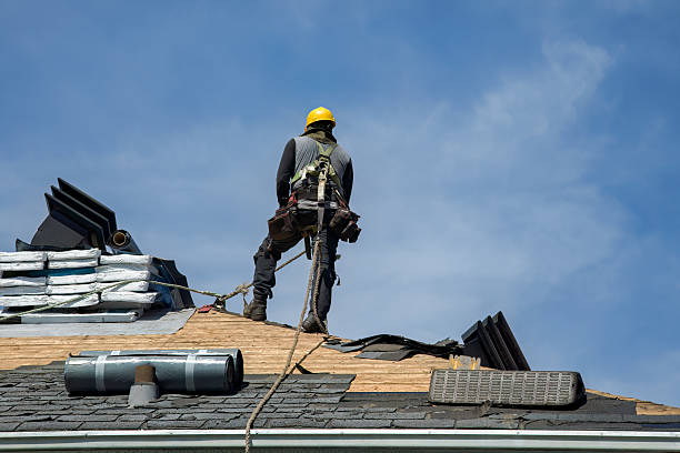 Professional Gutter Installation technician working in Rock Island, TN